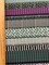 Purple and Aqua Multi Stripe Print Rayon Challis Fabric By the Yard